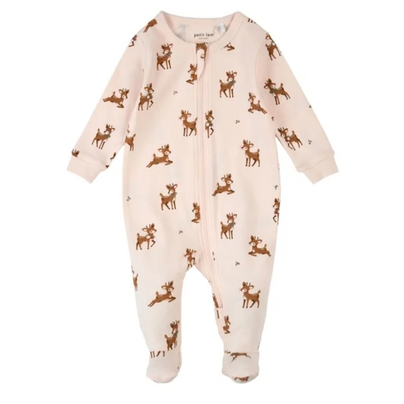 Petit Lem Other - NWT Petit Lem Reindeer Footed Sleeper, Girls Newborn